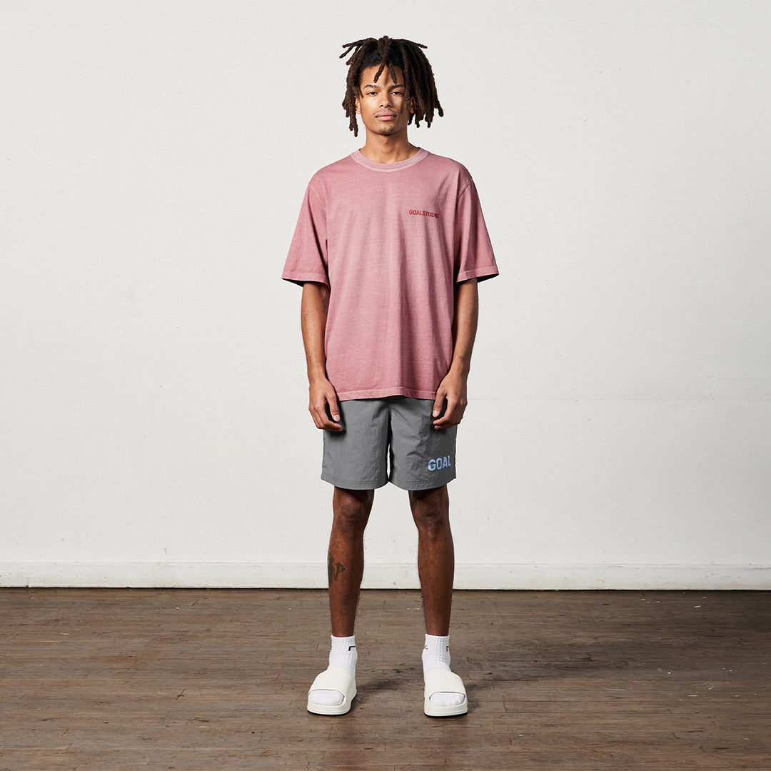 ゴールスタジオ ピグメントダイ ウォッシュ加工 半袖 Tシャツ ピンク