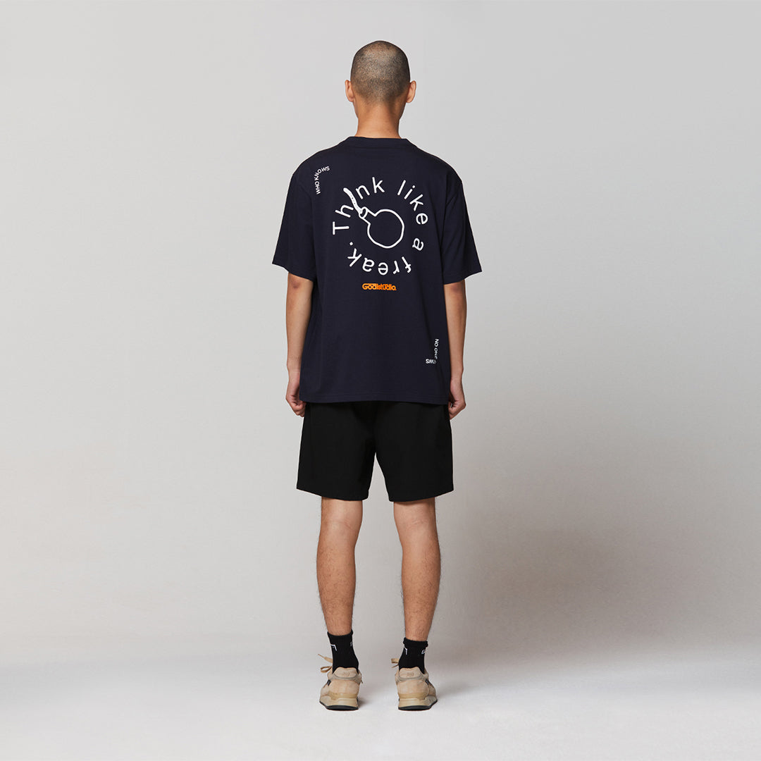 ゴールスタジオ フィアレス ビッグボム 半袖 Tシャツ ネイビー