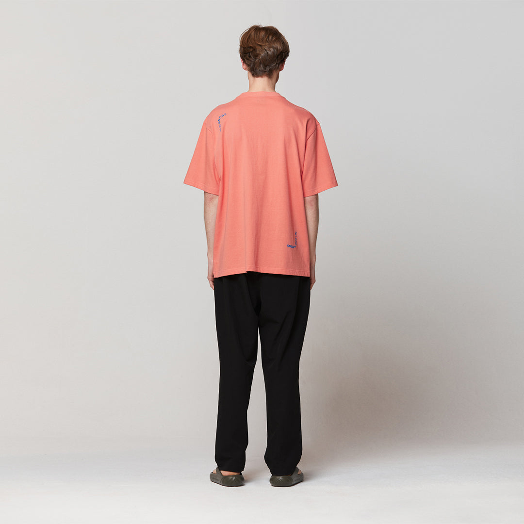 ゴールスタジオ フィアレス ビッグキャット 半袖 Tシャツ コーラルレッド