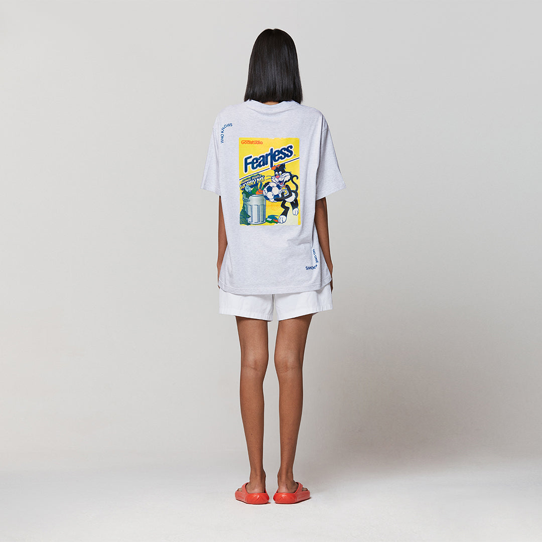 ゴールスタジオ フィアレス ビッグキャット シリアルボックス 半袖 Tシャツ グレー