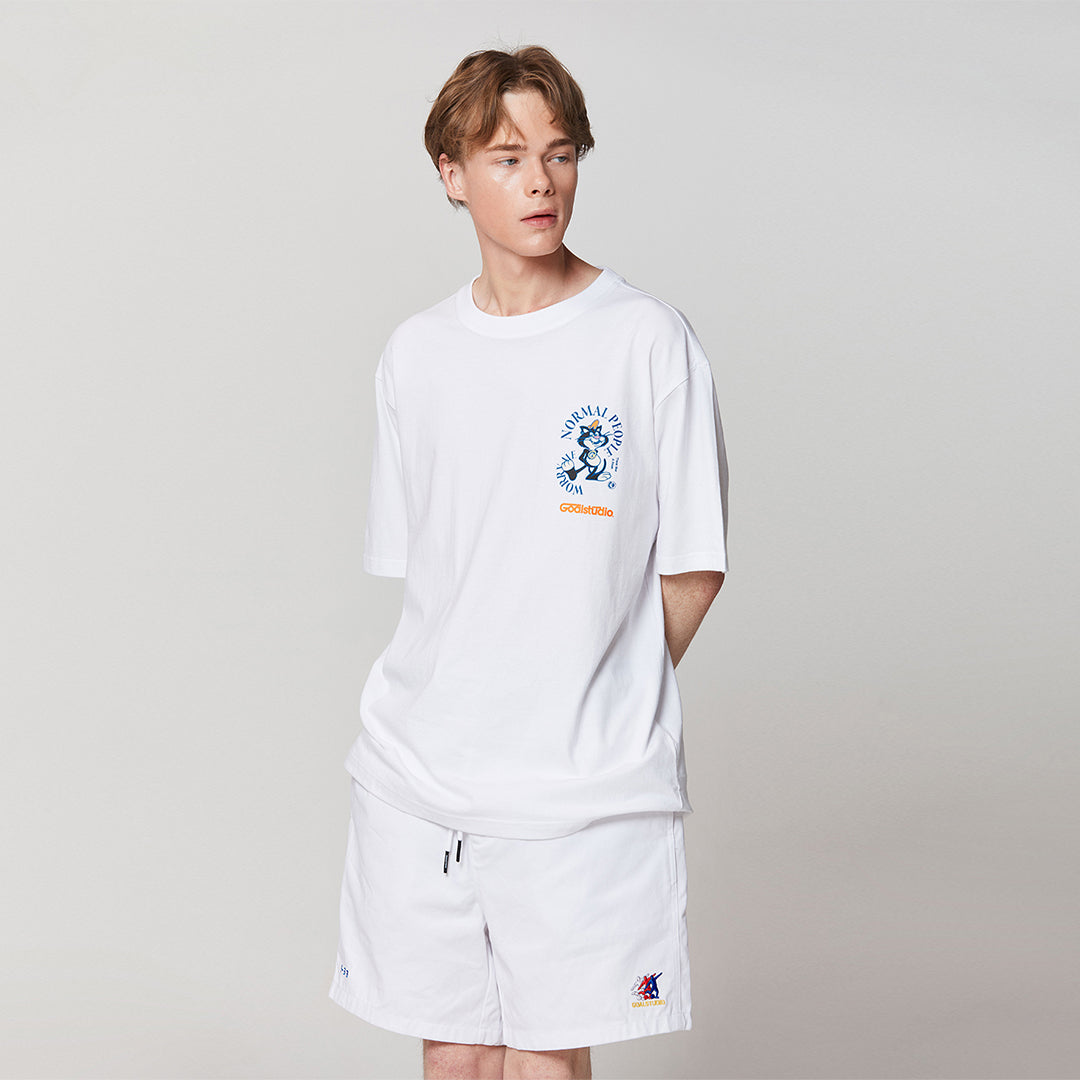 ゴールスタジオ フィアレス スパイラル 半袖 Tシャツ ホワイト