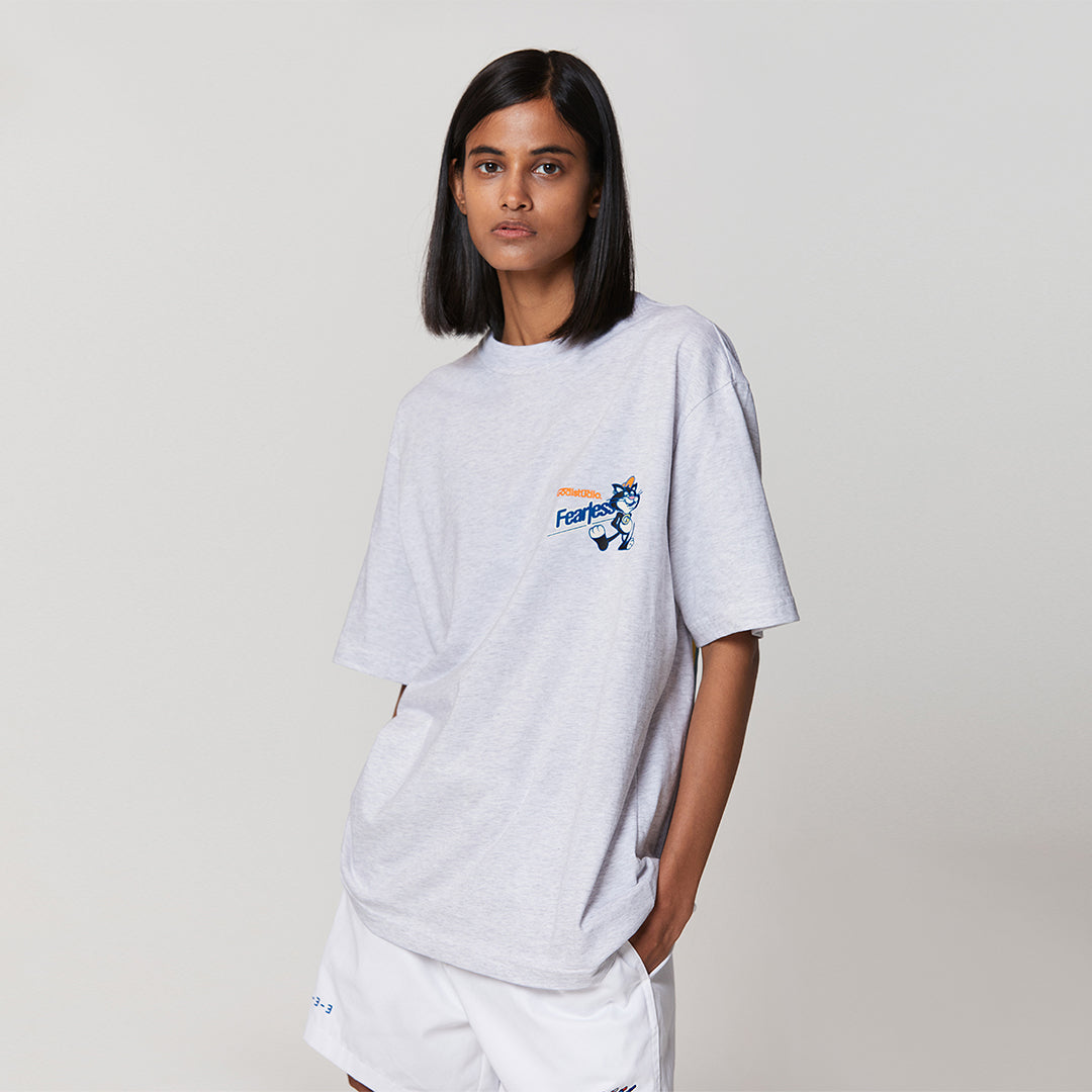 ゴールスタジオ フィアレス ビッグキャット シリアルボックス 半袖 Tシャツ グレー