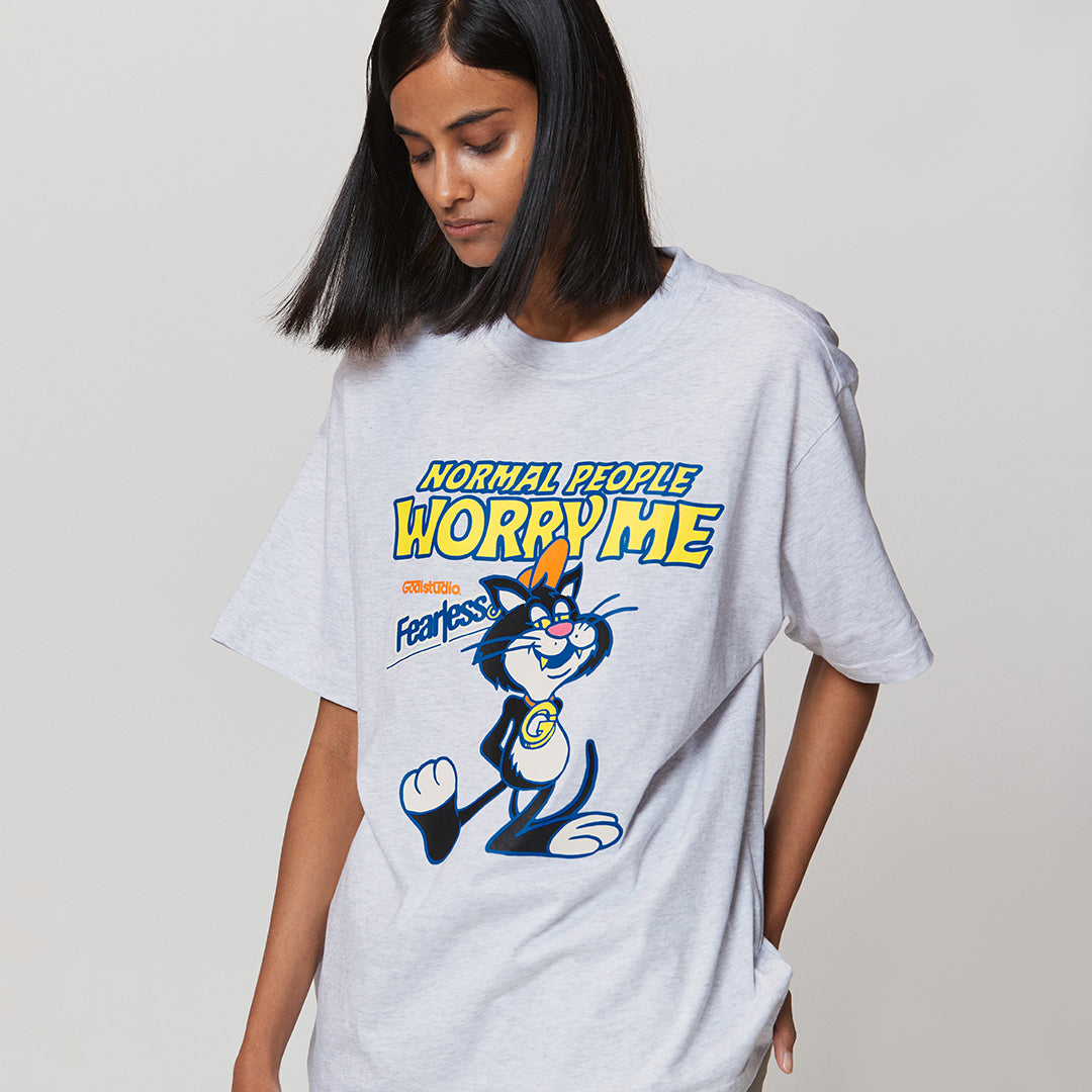 ゴールスタジオ フィアレス ビッグキャット 半袖 Tシャツ グレー