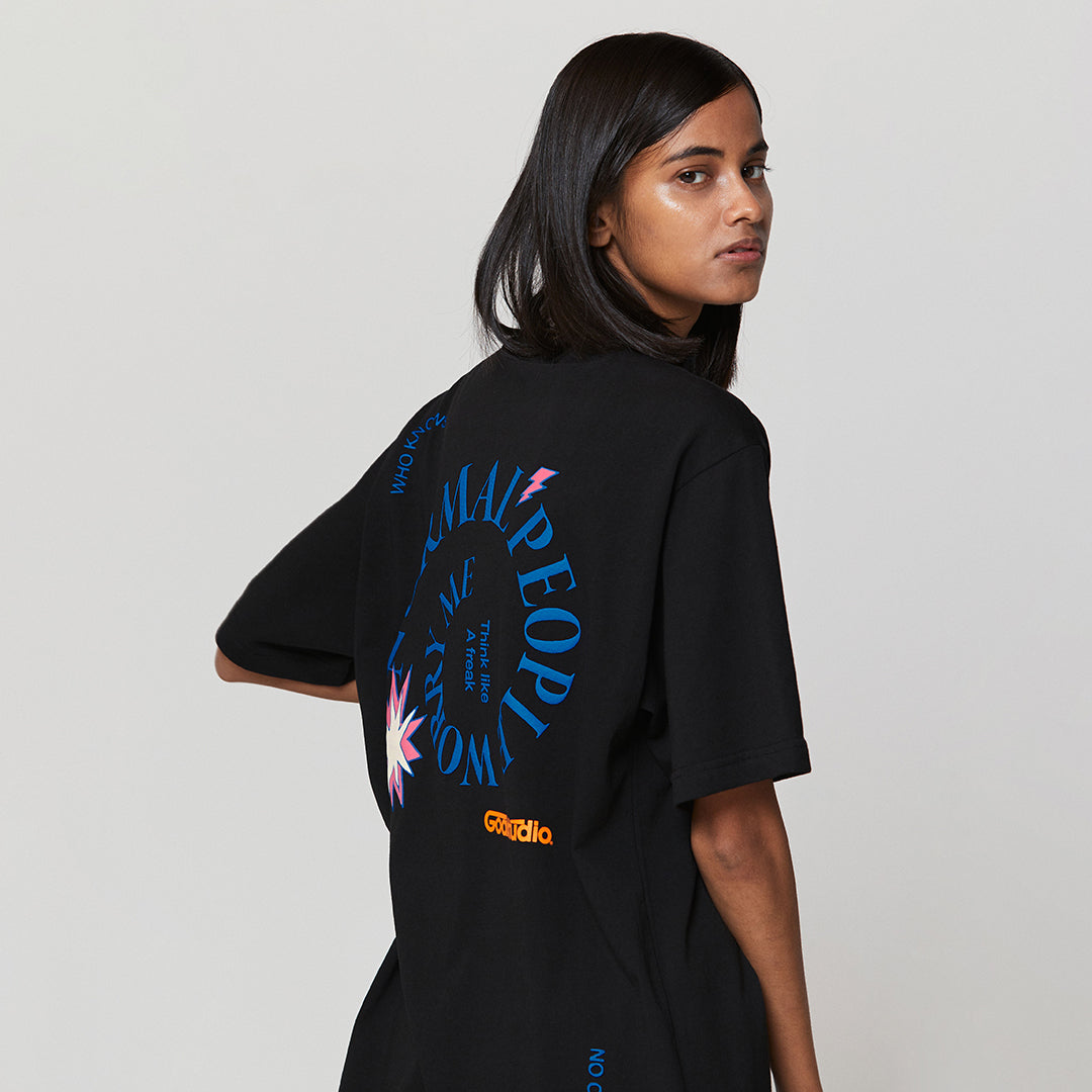 ゴールスタジオ フィアレス スパイラル 半袖 Tシャツ ブラック
