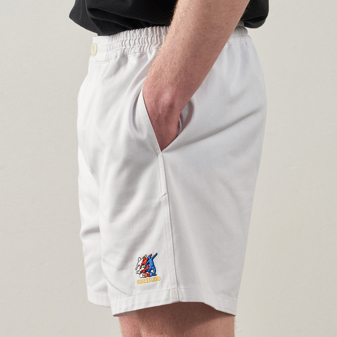 ゴールスタジオ フリーキック コットン チノ ショーツ ホワイト