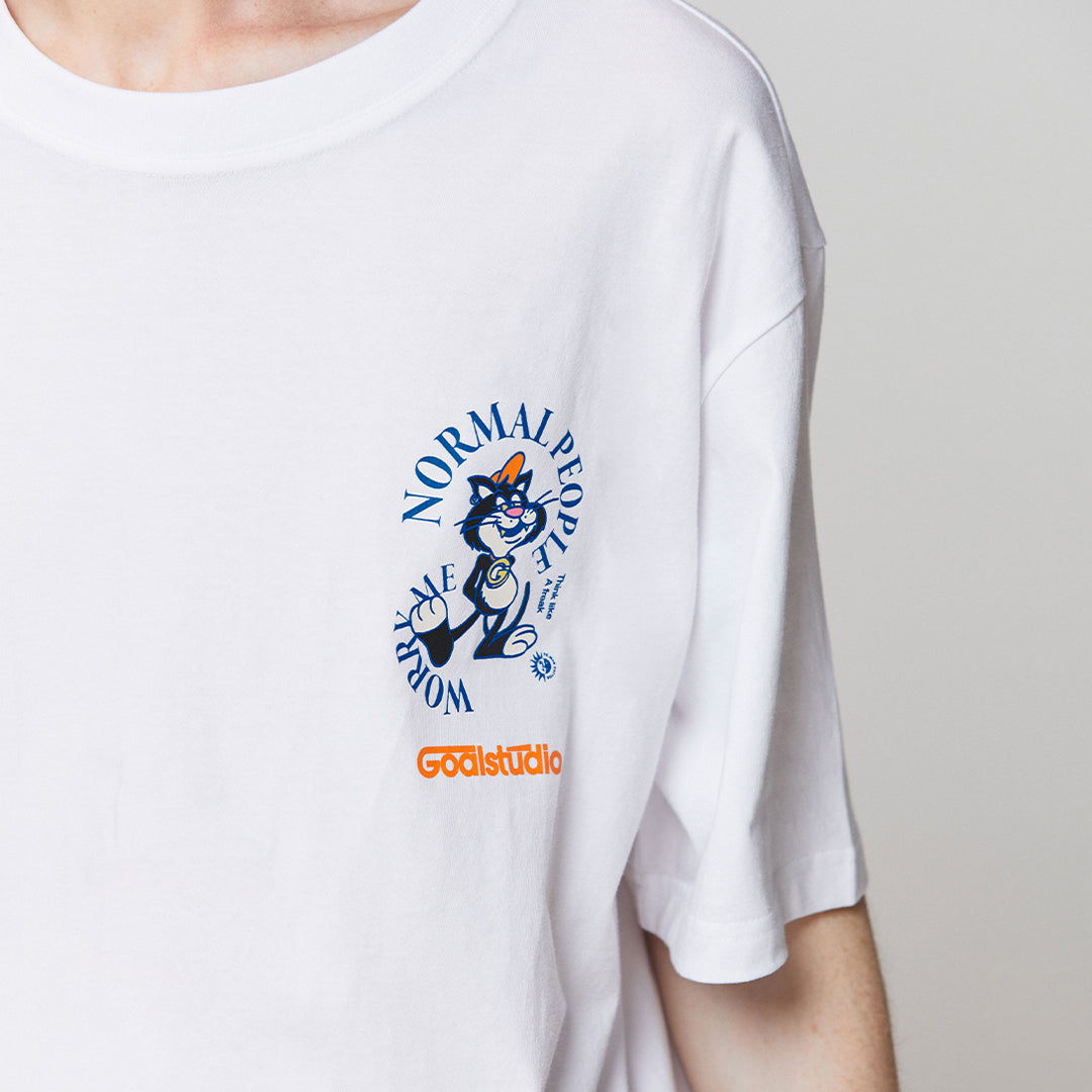 ゴールスタジオ フィアレス スパイラル 半袖 Tシャツ ホワイト