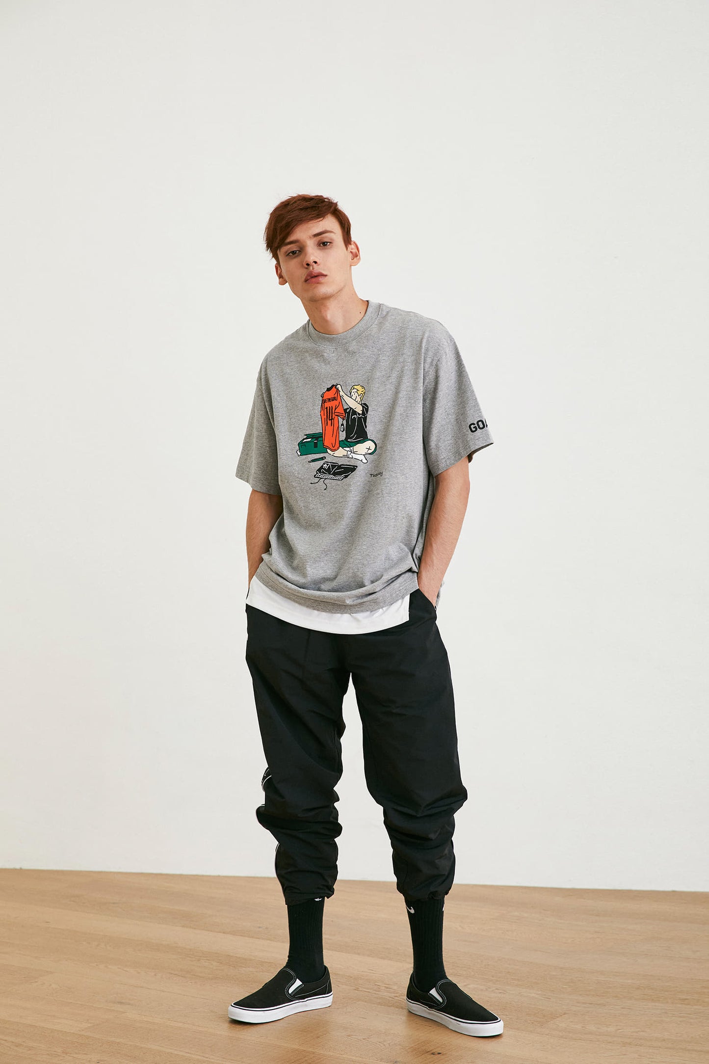 ゴールスタジオ “LIVE THE GOAL” チューズデー 半袖 Tシャツ グレー