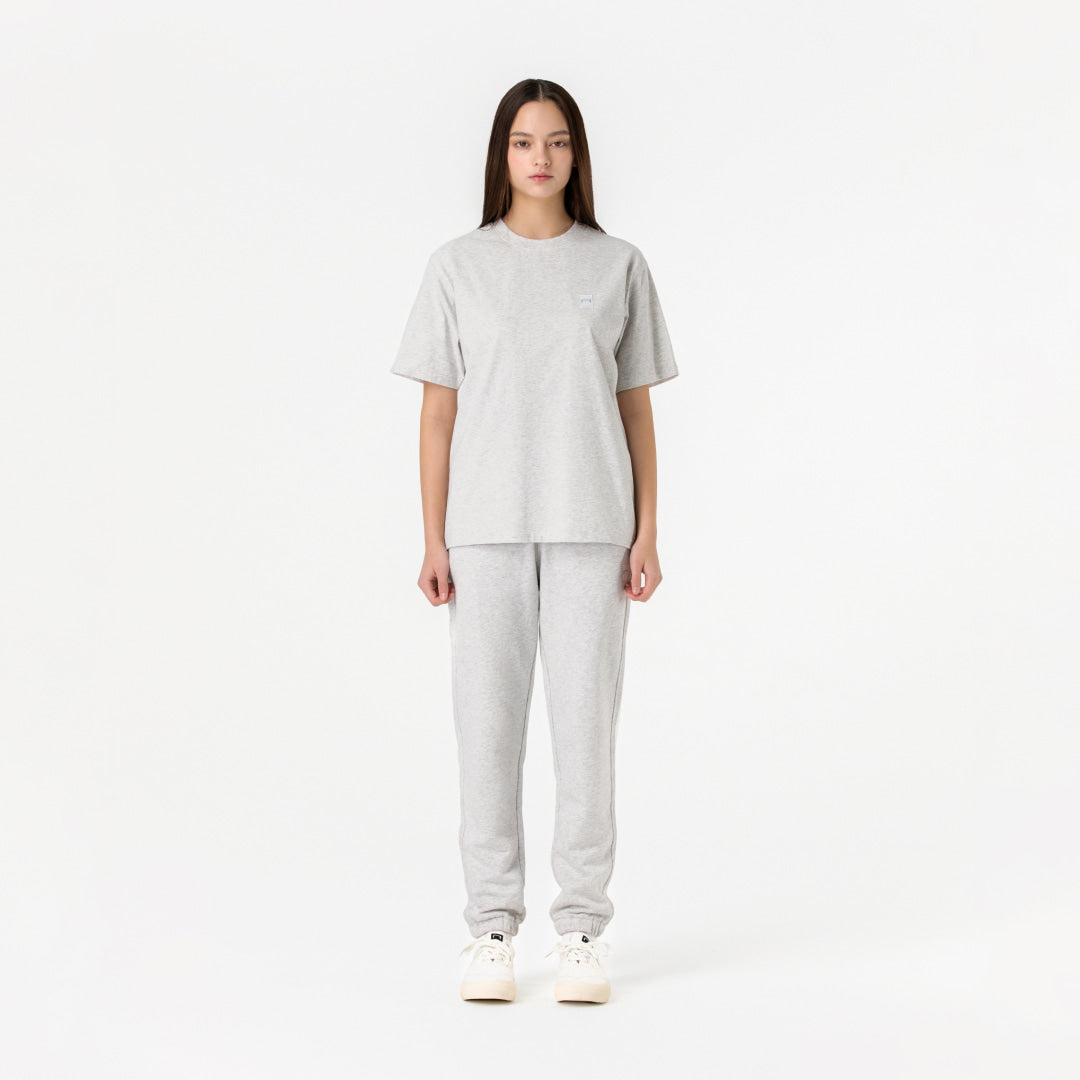 ゴールスタジオ エッセンシャル アップリケロゴ Tシャツ メランジグレー
