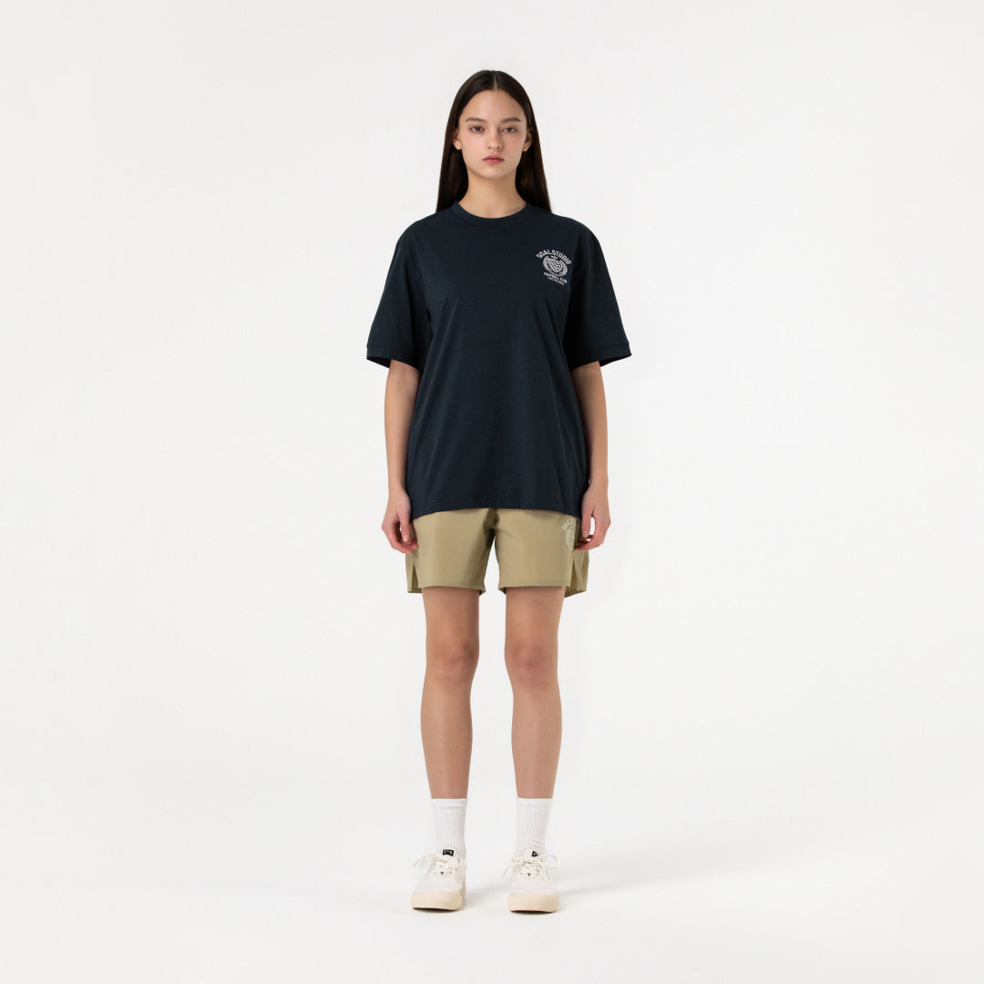 ゴールスタジオ エアドライ A-skin FC エンブレム Tシャツ ダークネイビー