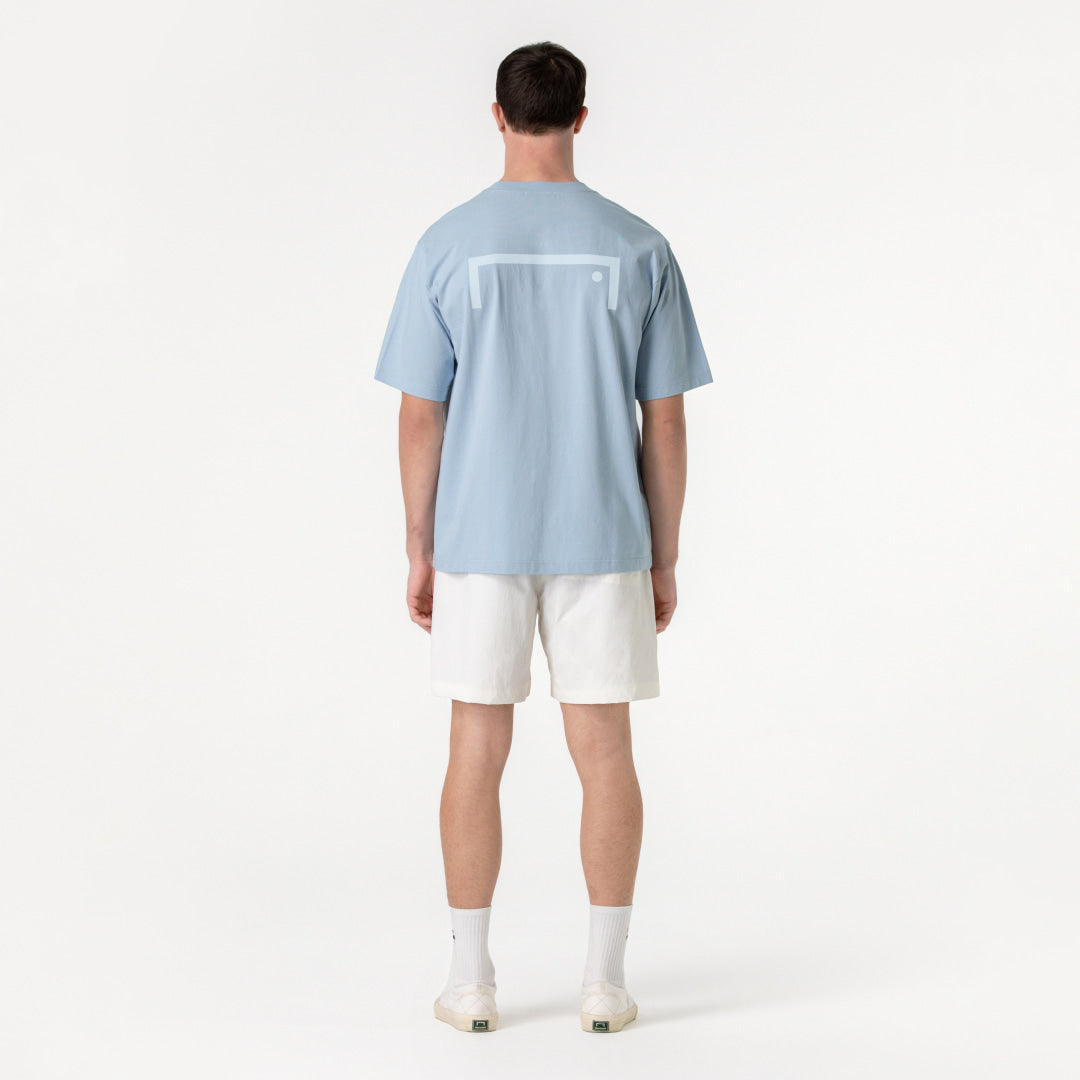 ゴールスタジオ エッセンシャル ビッグロゴ Tシャツ ライトブルー