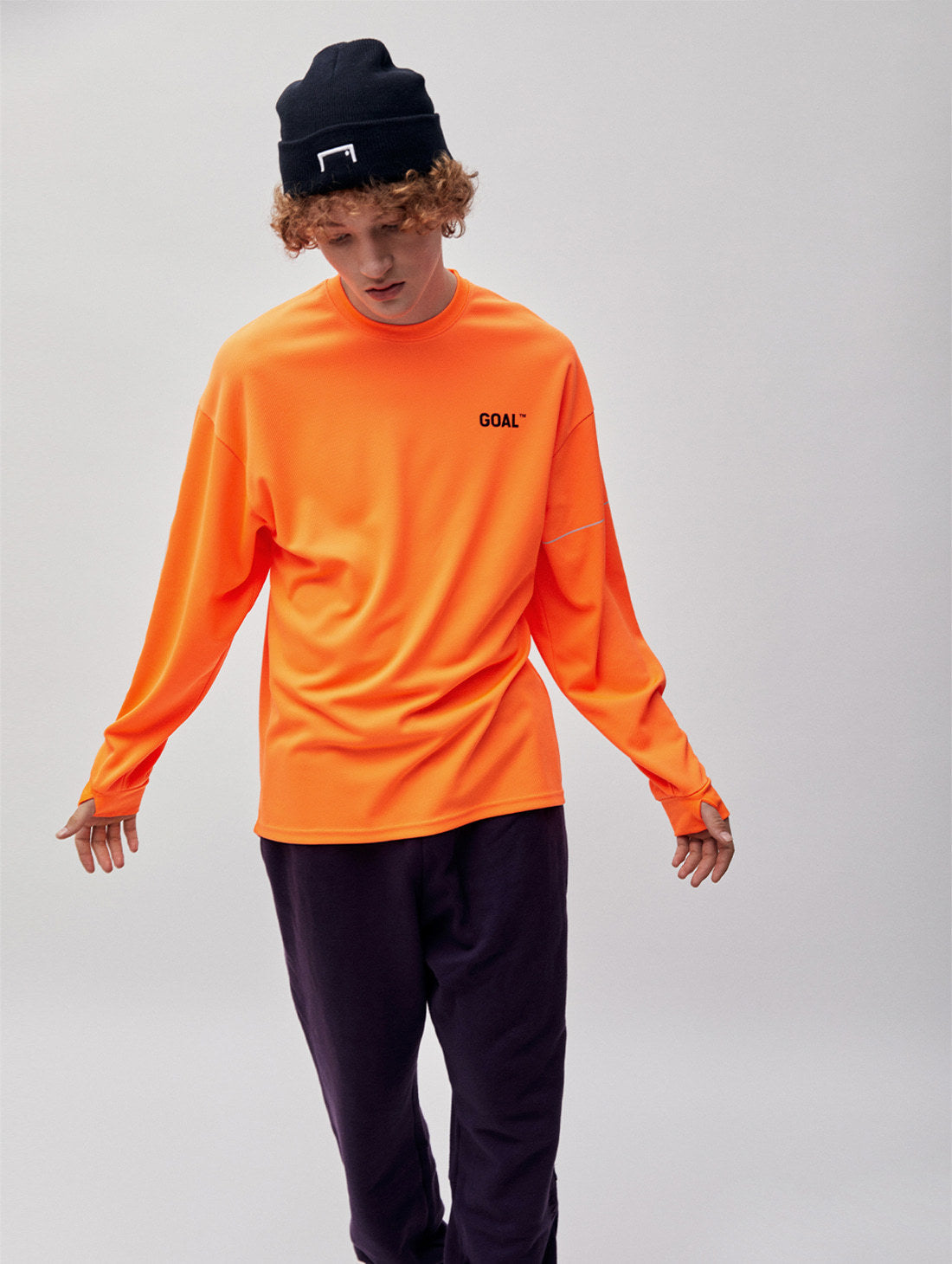 ゴールスタジオ リスペクト ロングスリーブ Tシャツ オレンジ