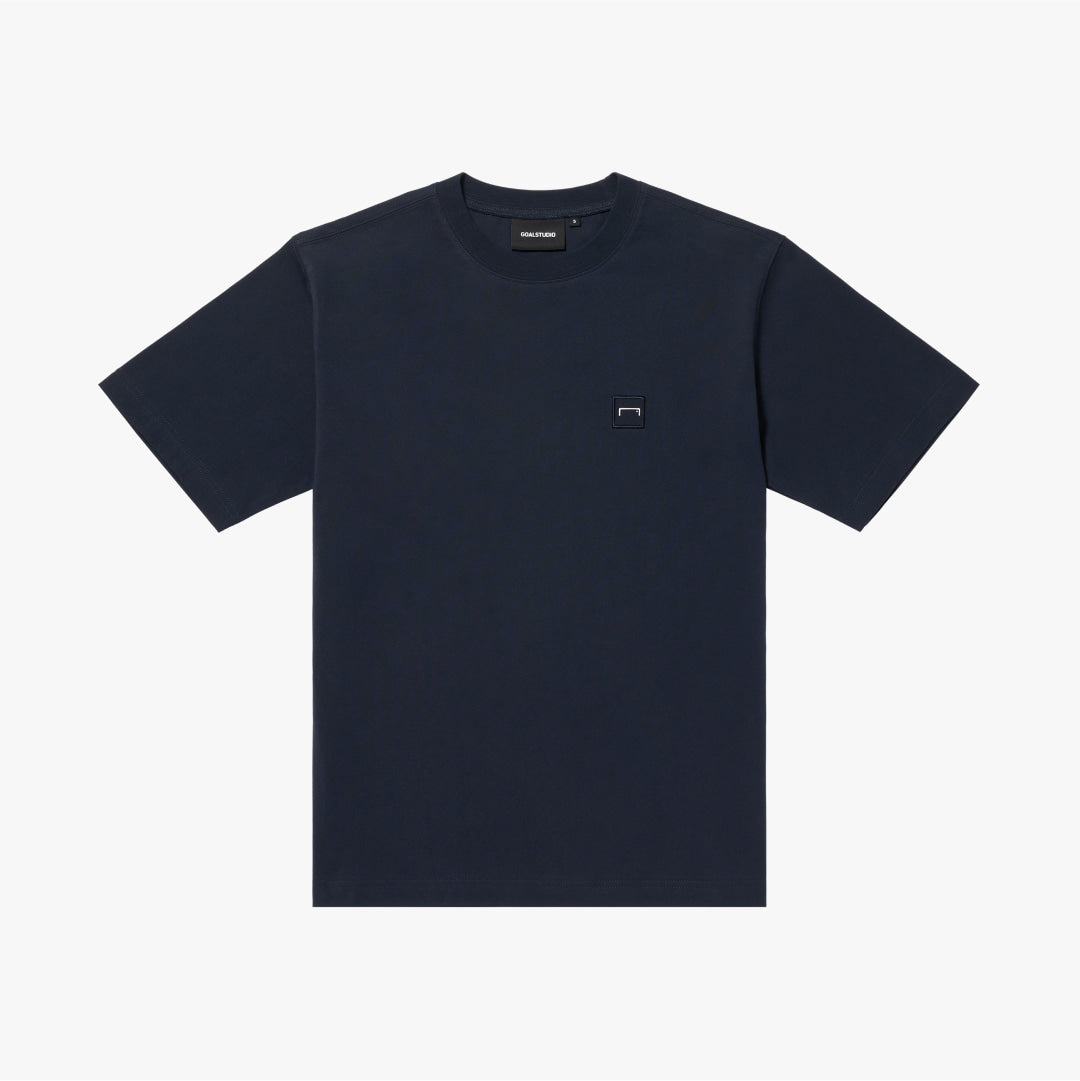 ゴールスタジオ エッセンシャル アップリケロゴ Tシャツ ダークネイビー