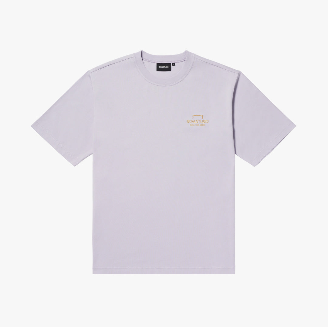 ゴールスタジオ エッセンシャル ビッグロゴ Tシャツ ラベンダー