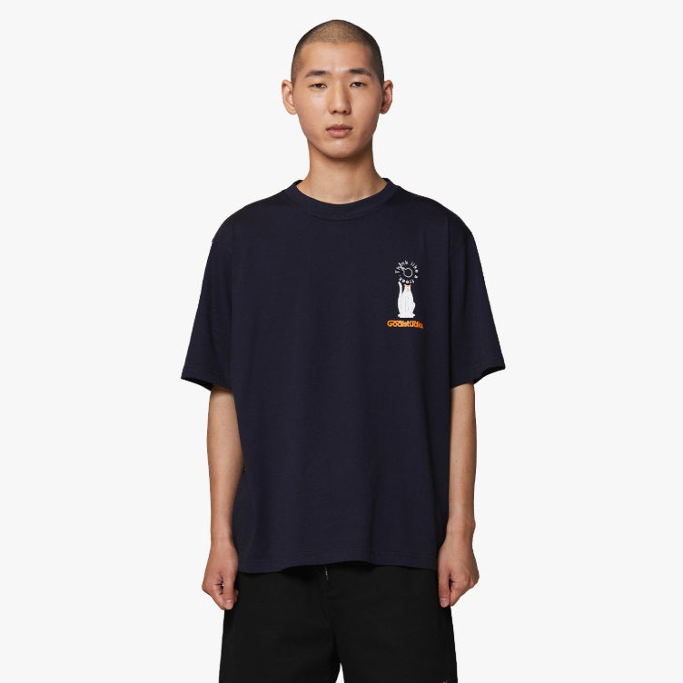 ゴールスタジオ フィアレス ビッグボム 半袖 Tシャツ ネイビー