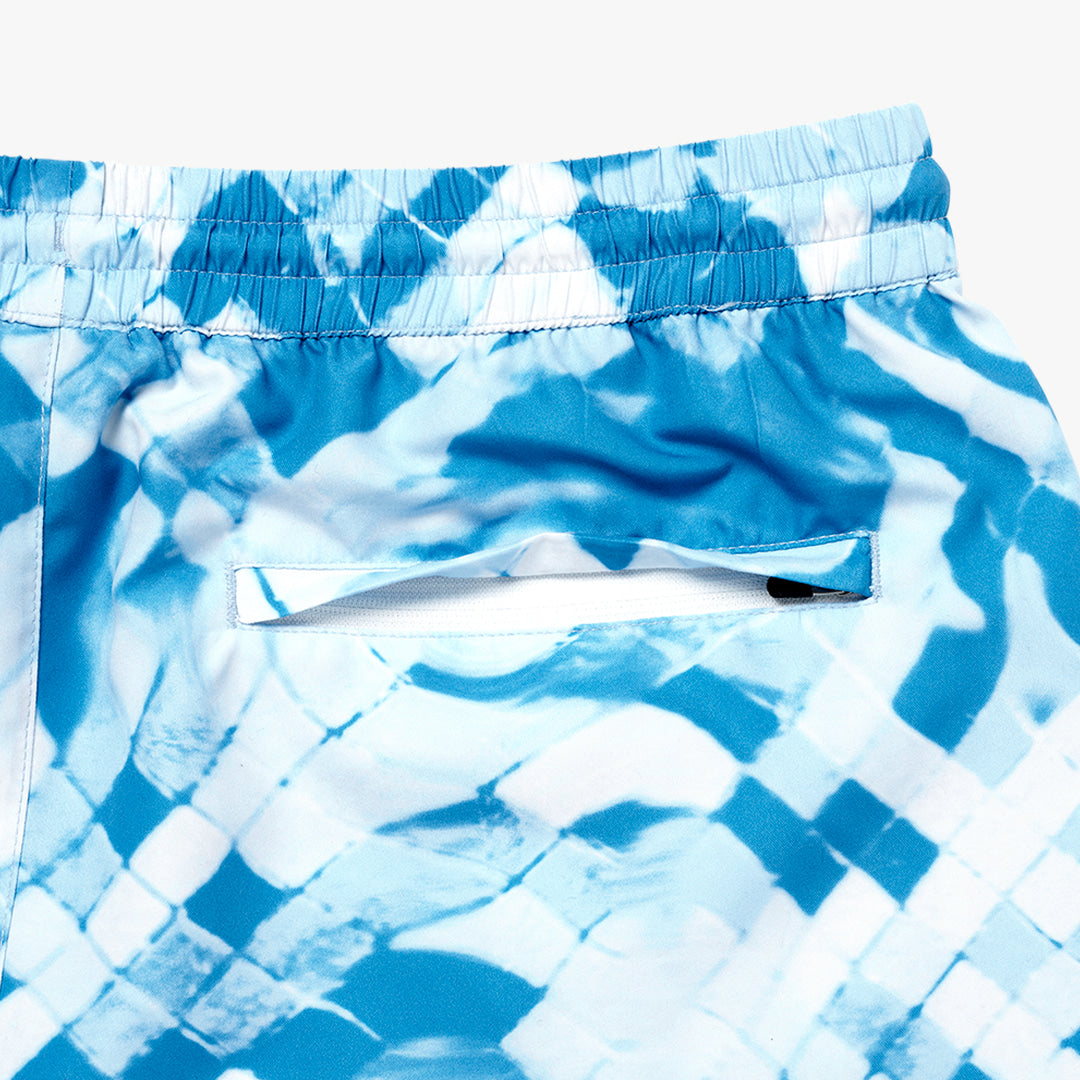 ゴールスタジオ リオ ビーチ オールオーバーパターン メッシュ裏地 ショーツ ブルー