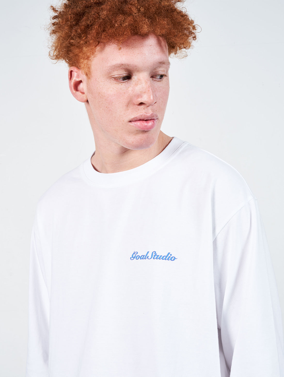 ゴールスタジオ ハートボール グラフィック ロングスリーブ Tシャツ ホワイト
