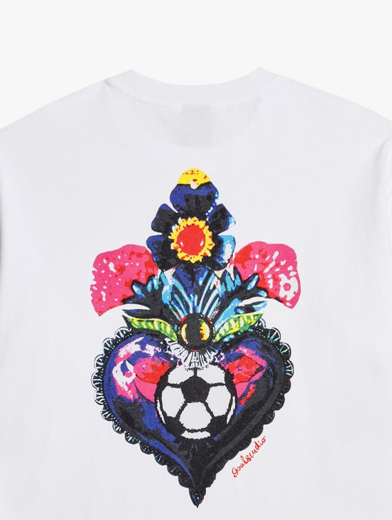ゴールスタジオ ハートボール グラフィック ロングスリーブ Tシャツ ホワイト