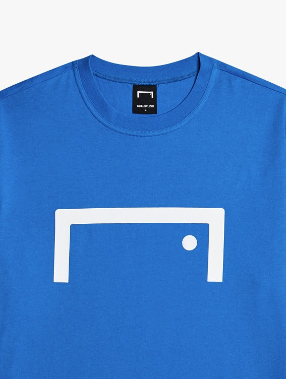 ゴールスタジオ シグネイチャー ロゴ 半袖 Tシャツ ブルー
