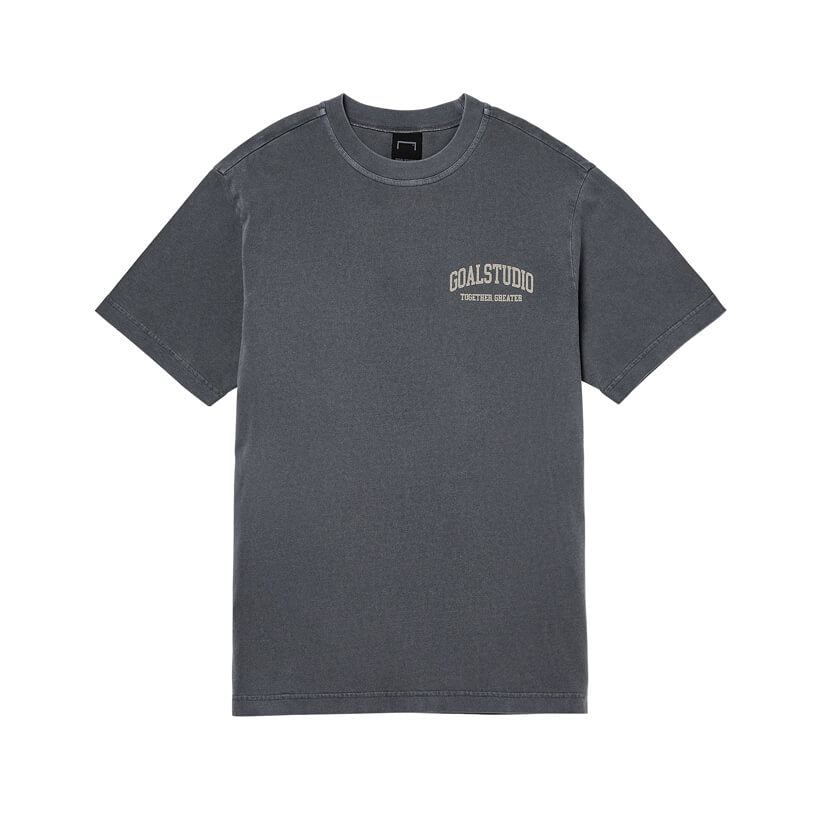 ゴールスタジオ レタリング ピグメント ダイ Tシャツ グレー