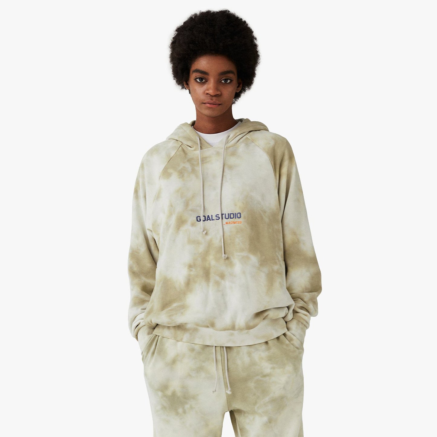 ゴールスタジオ タイダイ ルーズフィット パーカー ベージュ