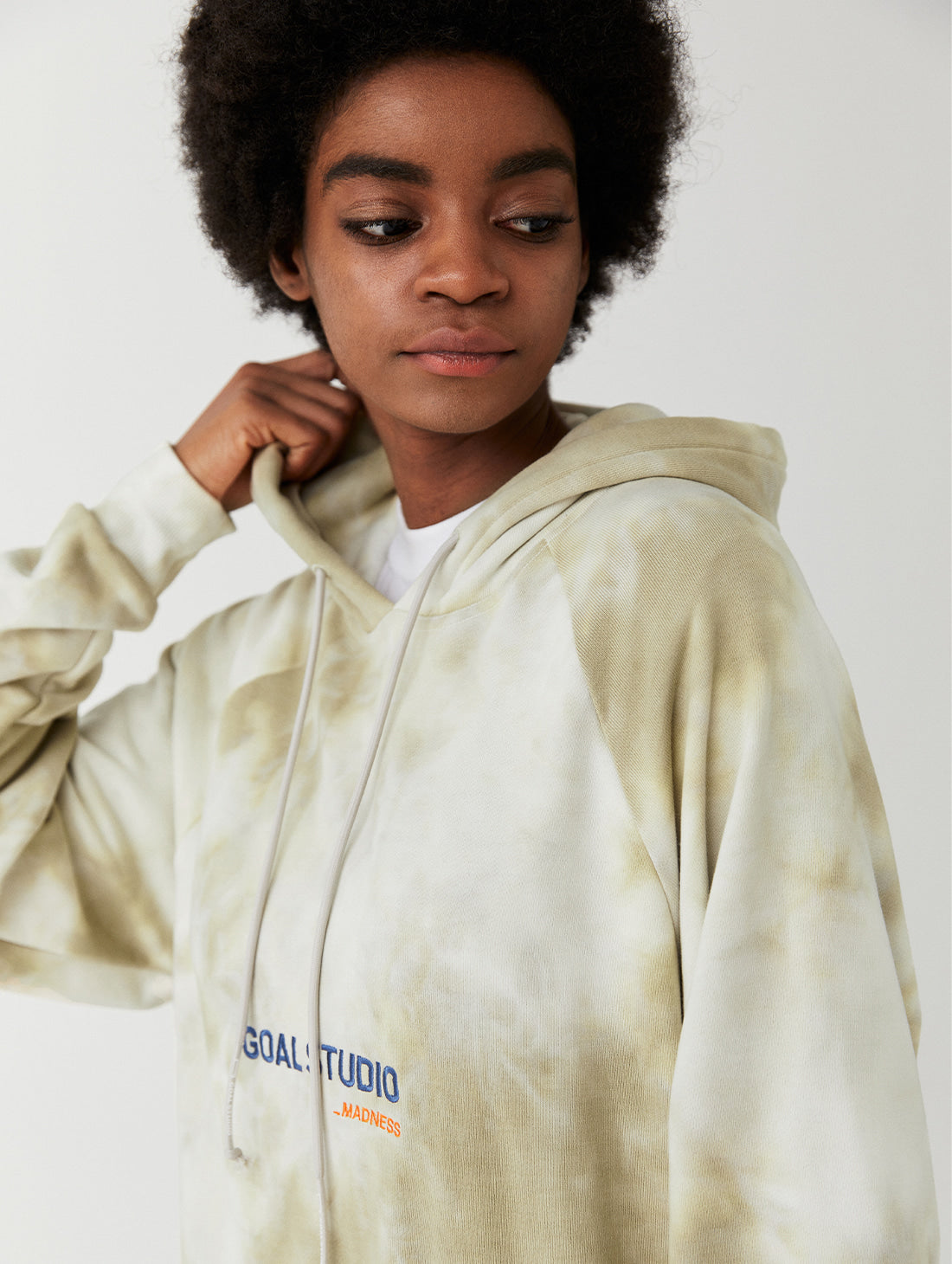 ゴールスタジオ公式 パーカー タイダイ グレー ベージュ ダンス i-land