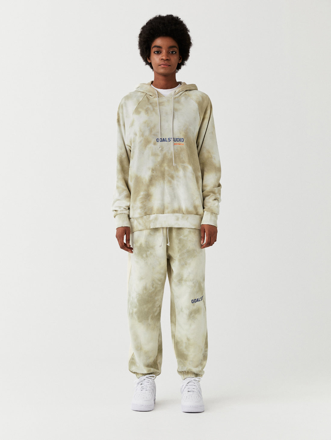 ゴールスタジオ公式 パーカー タイダイ グレー ベージュ ダンス i-land