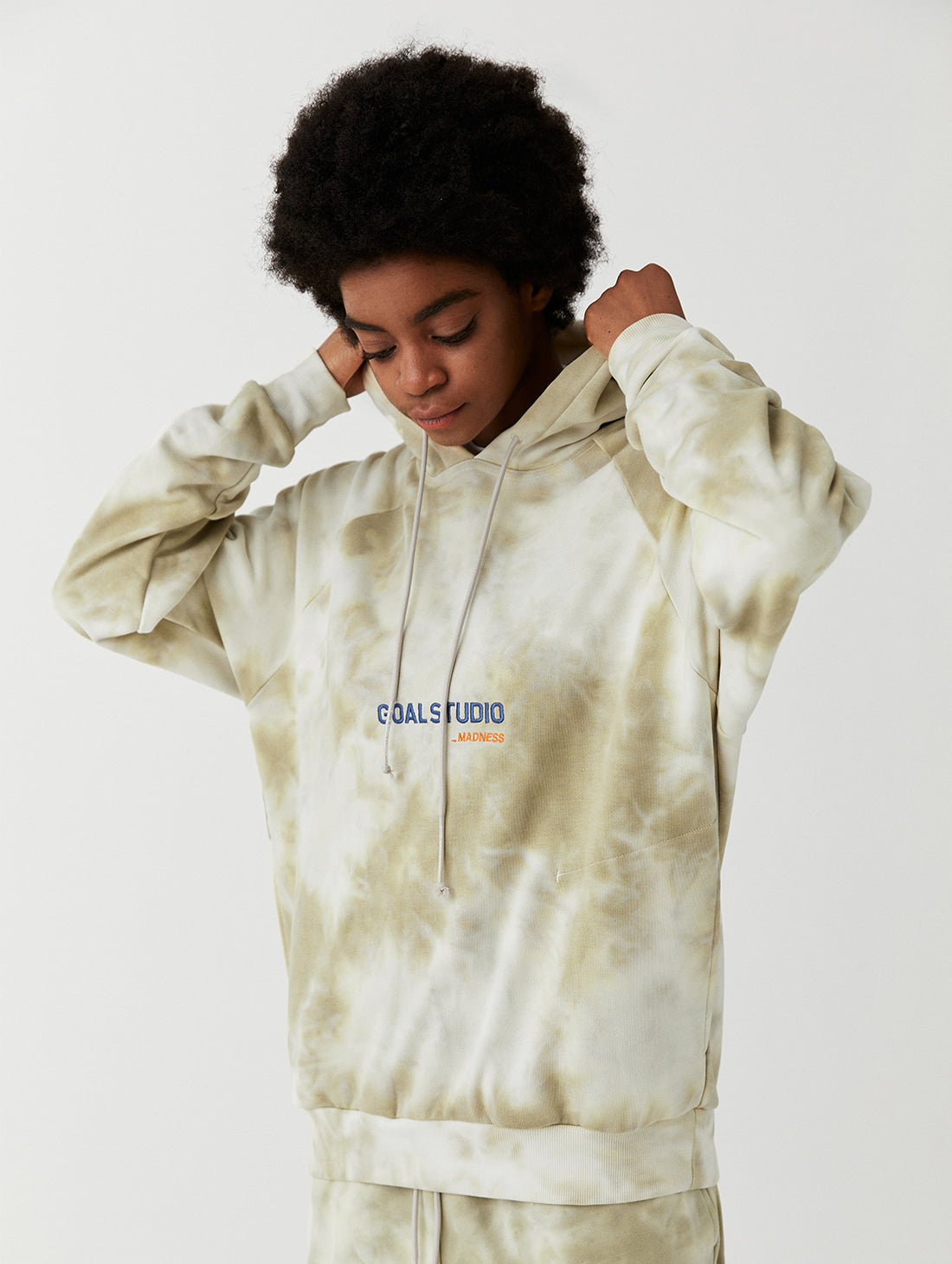 ゴールスタジオ公式 パーカー タイダイ グレー ベージュ ダンス i-land