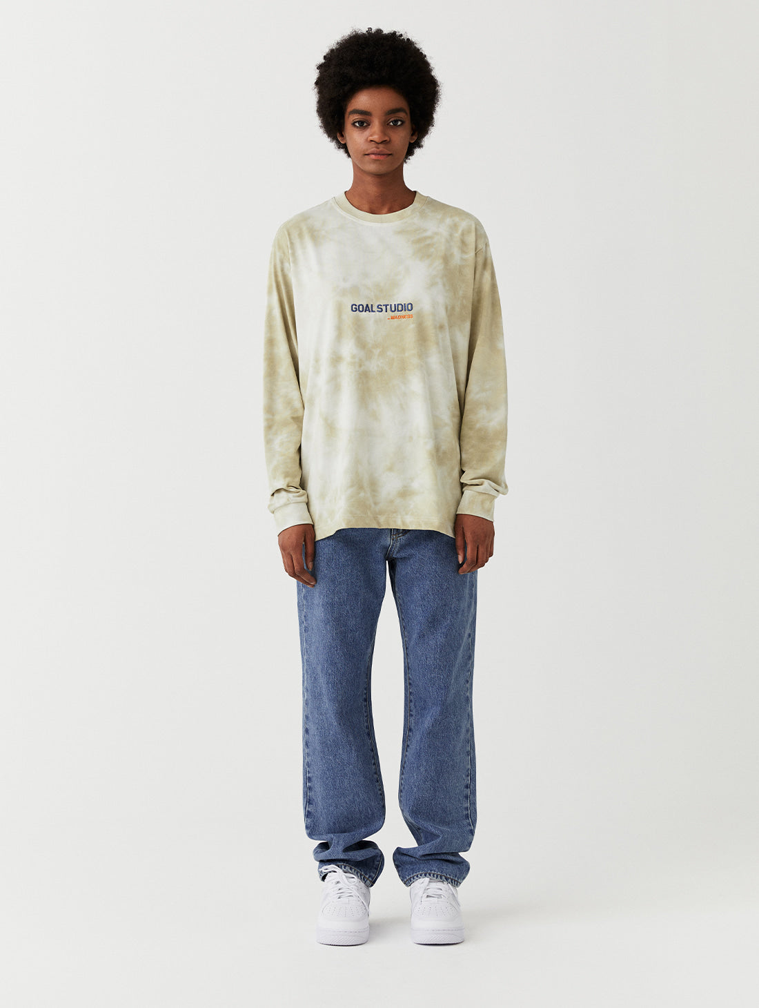 ゴールスタジオ タイダイ ロングスリーブ Tシャツ ベージュ
