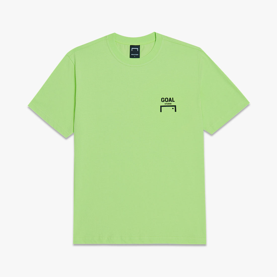 ゴールスタジオ レギュラーフィット ロゴ 半袖 Tシャツ ライム