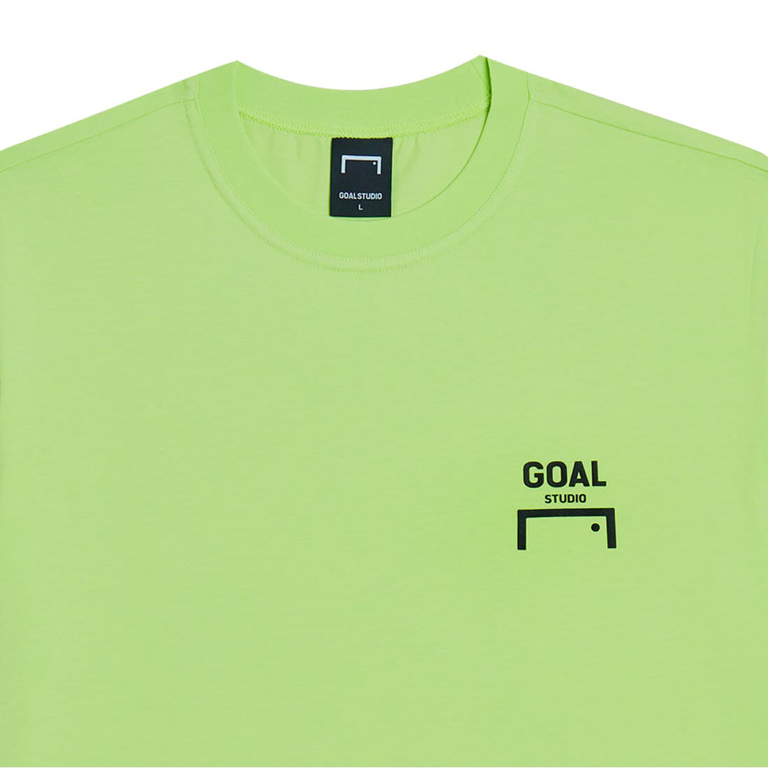 ゴールスタジオ レギュラーフィット ロゴ 半袖 Tシャツ ライム
