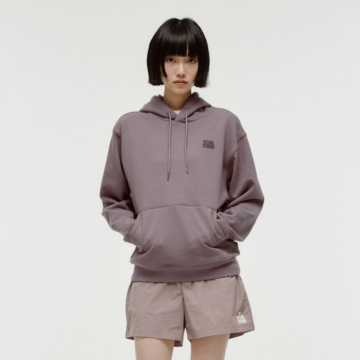 PAINT LOGO HOODIE - BROWN