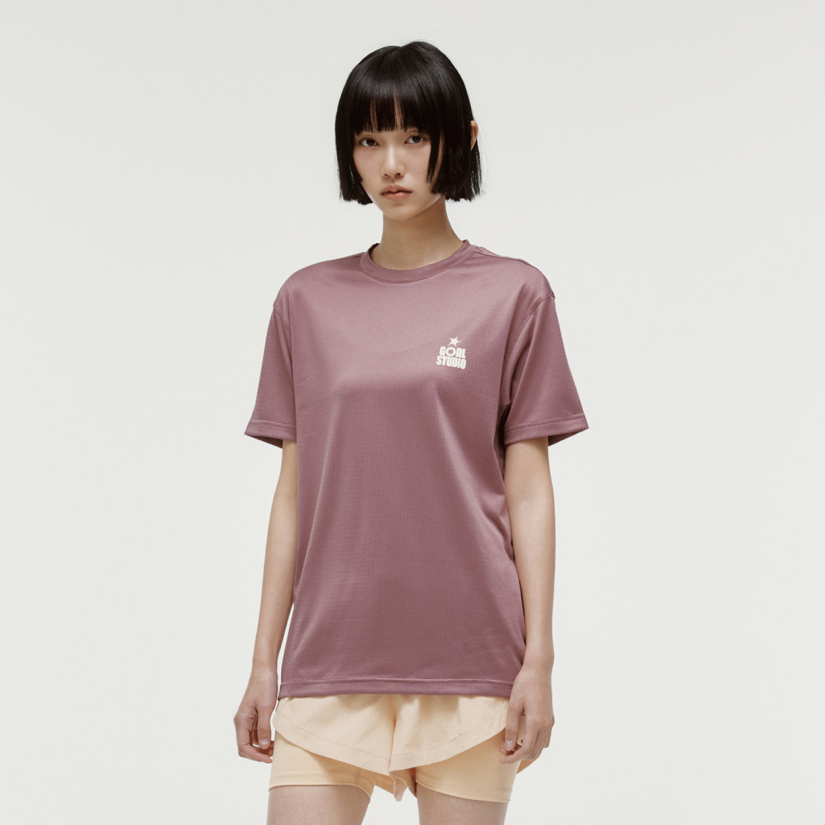 ACTIVE TRACK GOAL LOGO TEE - BRICK
