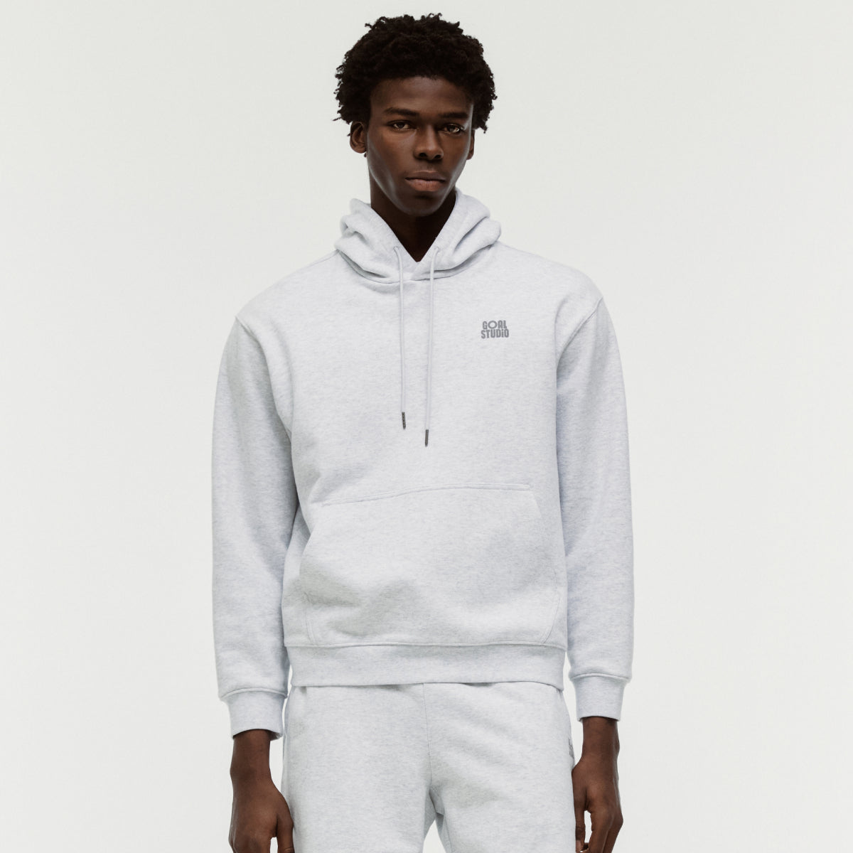 PAINT LOGO HOODIE - MELANGE GREY