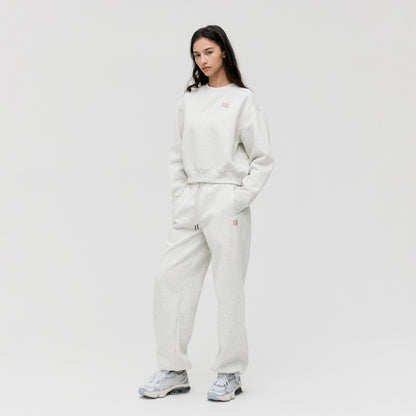 W'S ESSENTIAL BRUSHED SWEAT - OATMEAL