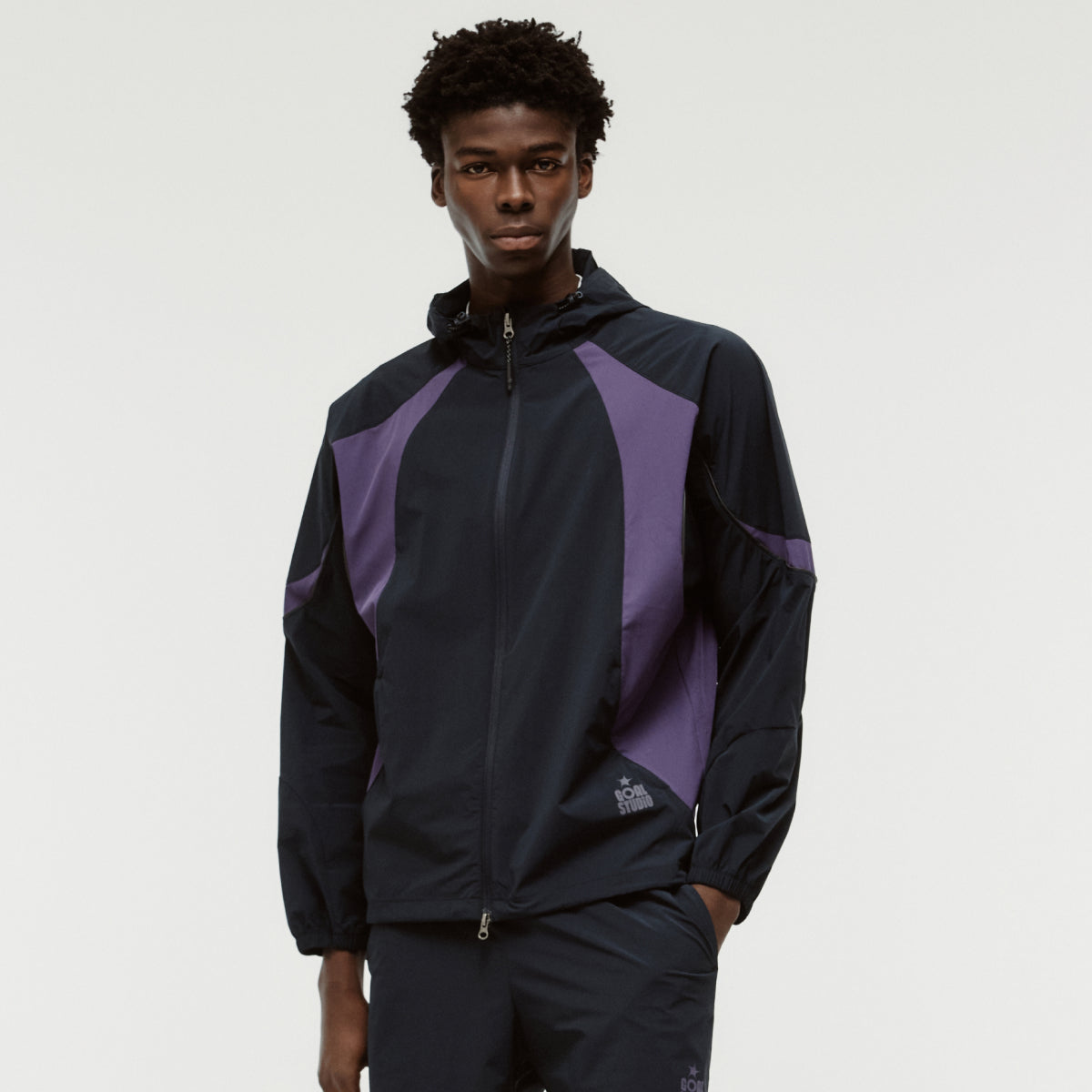 M'S COLOR-BLOCK JACKET - NAVY