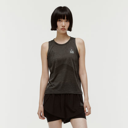 W'S JACQUARD SLEEVELESS - CHARCOAL