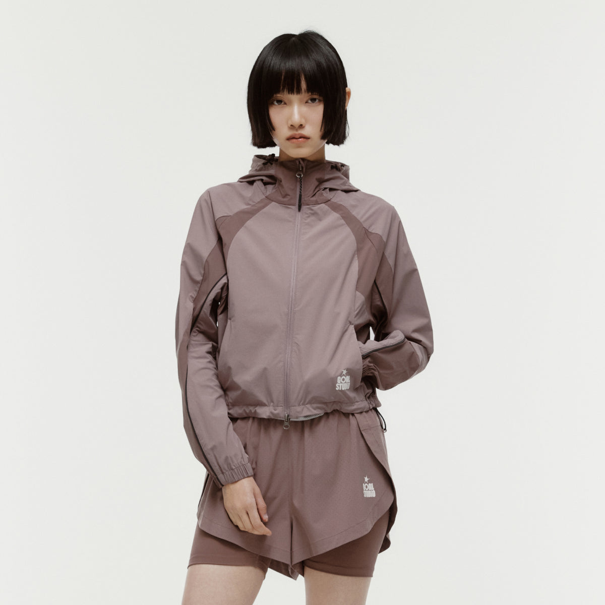 W'S COLOR-BLOCK JACKET - BROWN