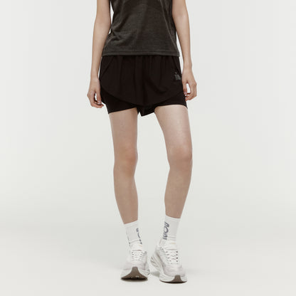 W'S 2" RUNNING SHORTS - BLACK