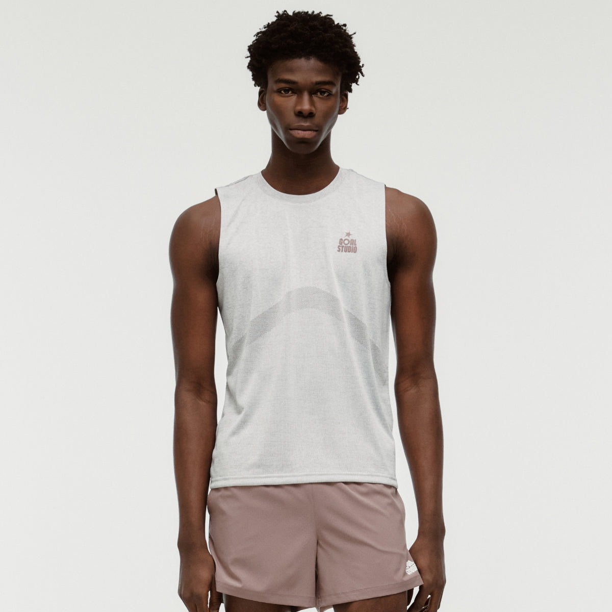 M'S JACQUARD SLEEVELESS - BEIGE