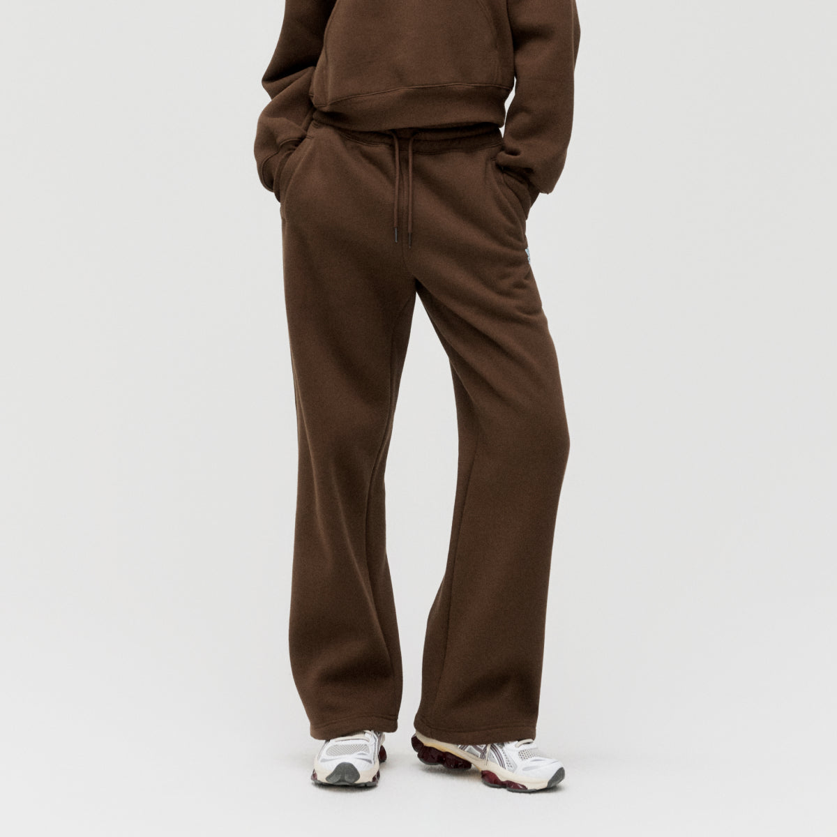 W'S ESSENTIAL BRUSHED PANTS - DARK BROWN