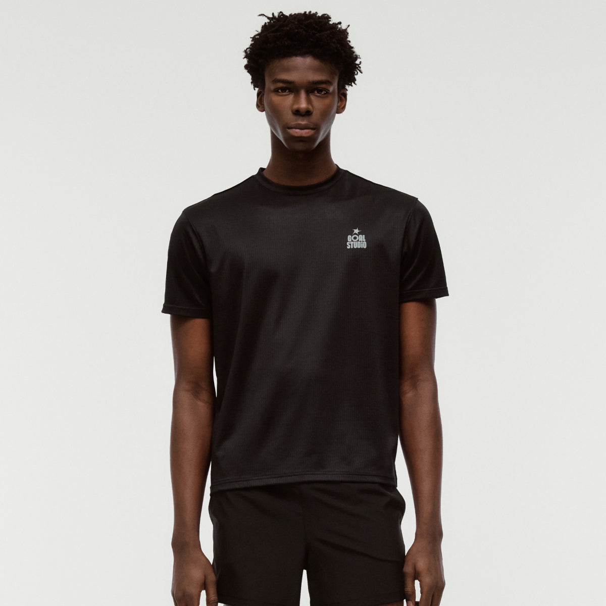 ACTIVE TRACK GOAL LOGO TEE - BLACK