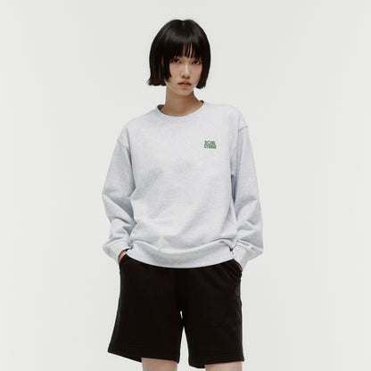 MAP LOGO CREWNECK - MELANGE GREY