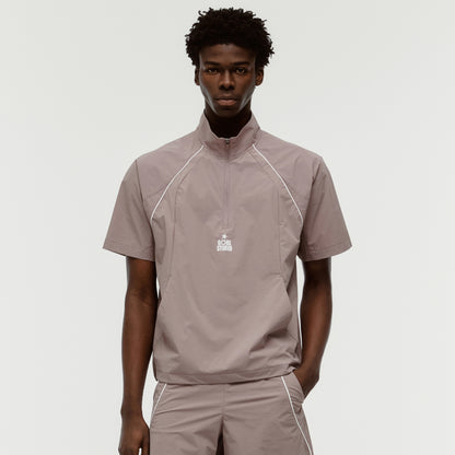 COLOR-BLOCK S/S ANORAK - BROWN