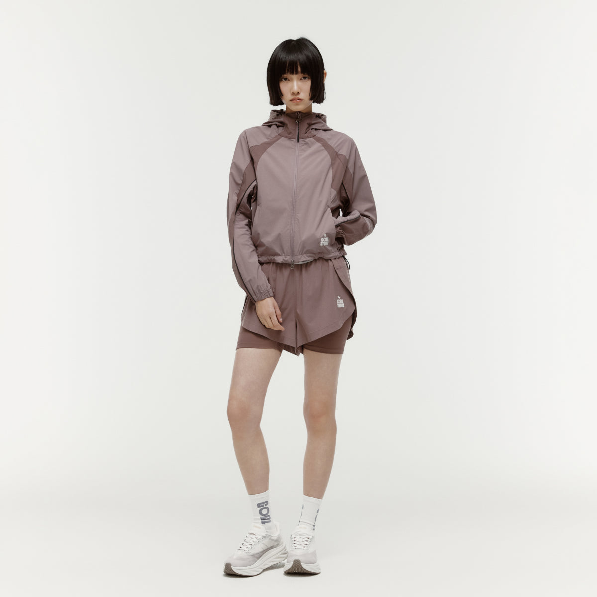 W'S COLOR-BLOCK JACKET - BROWN