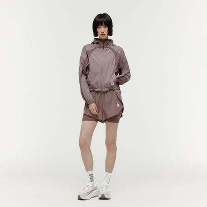 W'S COLOR-BLOCK JACKET - BROWN