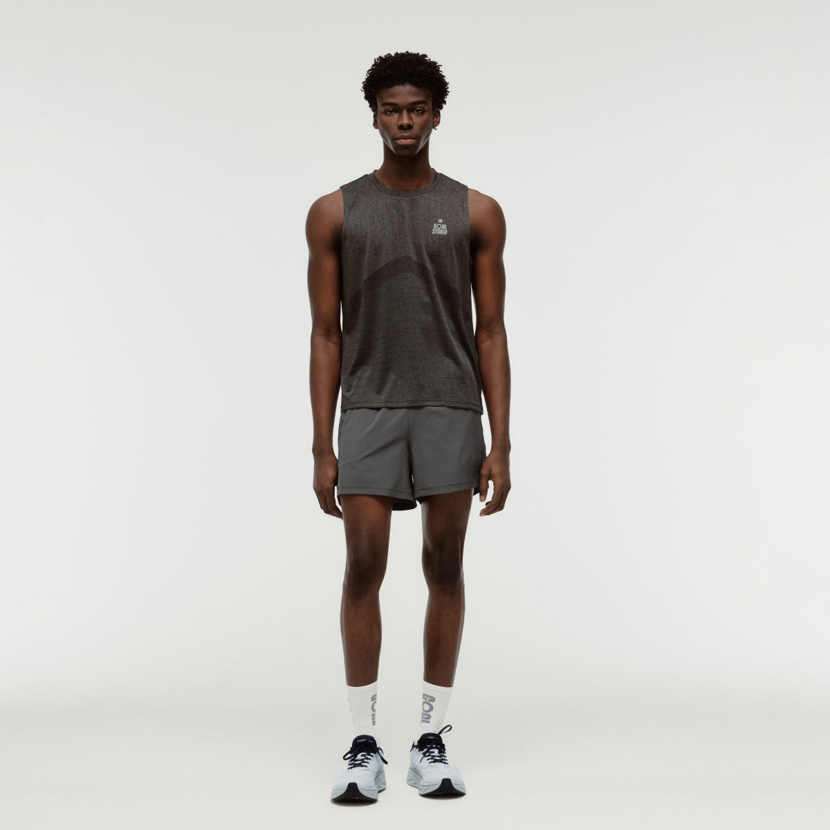 M'S 5" RUNNING SHORTS - CHARCOAL