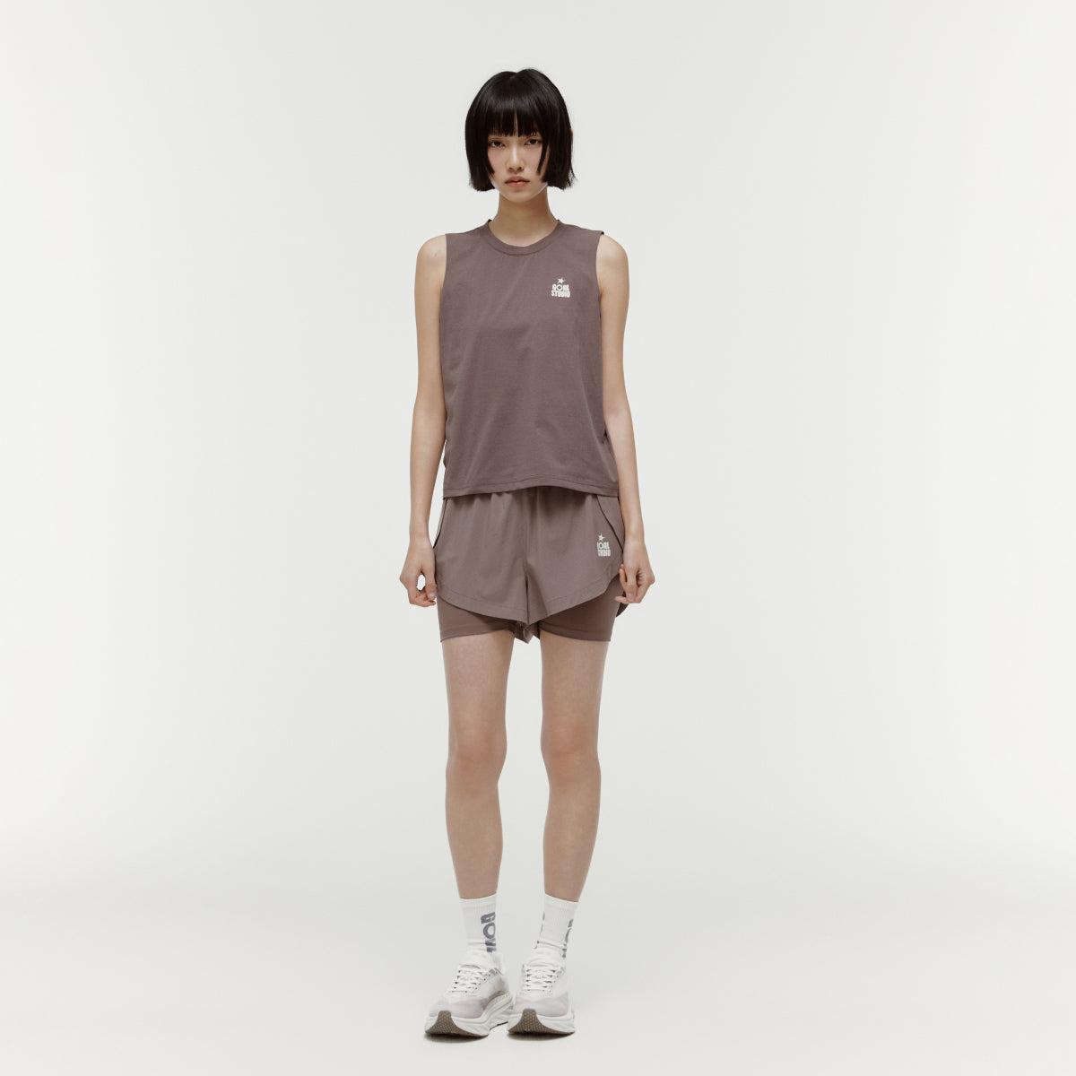 W'S 2" RUNNING SHORTS - BROWN