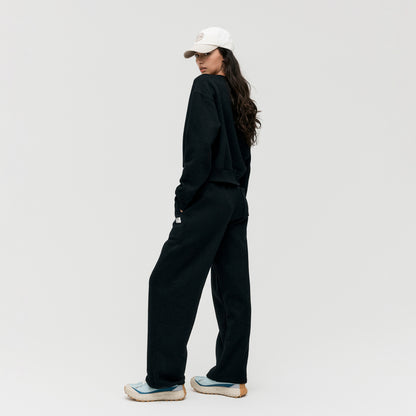 W'S ESSENTIAL BRUSHED SWEAT - BLACK
