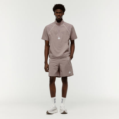 COLOR-BLOCK S/S ANORAK - BROWN