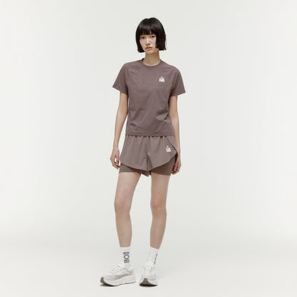 W'S ESSENTIAL AIRDRY TEE - BROWN